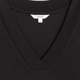 Yerse - 44043-37 – Top fluido negro de modal sin mangas con aberturas laterales en los bajos - Mujer