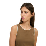 Yerse – 44047-224 – Top caqui sin mangas 100% algodón - Mujer