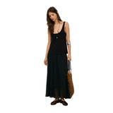 Vestido negro Yerse para mujer | Elegancia fluida y versátil Konestilochic