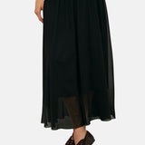 Yerse – 44125-37 – Vestido largo negro de tirantes con forro - Mujer