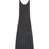Yerse – 44125-37 – Vestido largo negro de tirantes con forro - Mujer