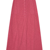 Yerse – 44217-79 – Falda midi de algodón color fresa con bolsillos - Mujer
