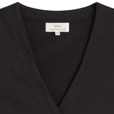 Yerse - 44220-37 – Chaleco negro con bolsillos decorativos 100% algodón orgánico - Mujer