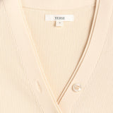 Yerse – 44512-2 – Top de canalé sin mangas de color crudo - Mujer