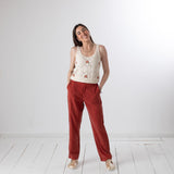 Yerse – 44551-2 – Top crudo de tirantes con calados - Mujer