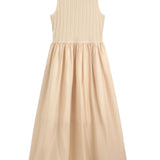 Yerse – 44565-2 – Vestido crudo largo bimateria de tirantes y forro - Mujer