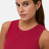 Yerse – 44565-79 – Vestido largo bimateria de tirantes color frambuesa - Mujer