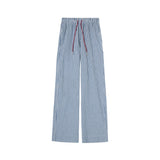 Yerse – 44812-256 – Pantalones de rayas con bolsillos y cordón 100% algodón - Mujer
