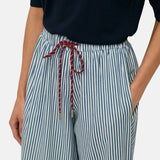 Yerse – 44812-256 – Pantalones de rayas con bolsillos y cordón 100% algodón - Mujer