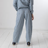 Yerse – 44812-256 – Pantalones de rayas con bolsillos y cordón 100% algodón - Mujer