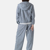 Yerse – 44813-256 – Sudadera azul de rayas con capucha y bolsillos 100% algodón - Mujer