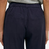 Yerse – 44816-55 – Pantalones rectos azul marino con bolsillos 100% téncel - Mujer