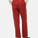 Yerse – 44816-81 – Pantalones rectos rojos con bolsillos 100% téncel - Mujer