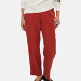 Yerse – 44816-81 – Pantalones rectos rojos con bolsillos 100% téncel - Mujer