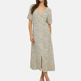 Yerse – 44825-102 – Vestido midi fluido de manga corta 100% viscosa - Mujer