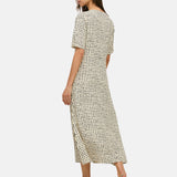 Yerse – 44825-102 – Vestido midi fluido de manga corta 100% viscosa - Mujer