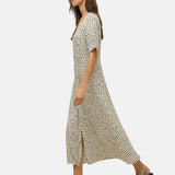 Yerse – 44825-102 – Vestido midi fluido de manga corta 100% viscosa - Mujer