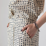 Yerse - 44827-102 – Falda midi estampada de crepe 100% viscosa - Mujer