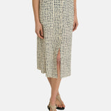 Yerse - 44827-102 – Falda midi estampada de crepe 100% viscosa - Mujer