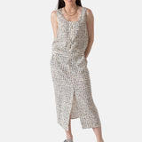 Yerse - 44831-102 – Top de tirantes de crepe 100% viscosa con escote redondo y botones - Mujer