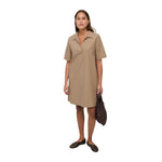 Vestido verde caqui Yerse mujer algodón corto elegante Konestilochic