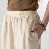 Yerse – 44837-2 – Falda midi de popelín 100% algodón de color crudo - Mujer