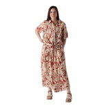 Camisa roja y cruda Yerse para mujer | Estilo fluido Konestilochic