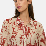Yerse – 44840-181 – Camisa estampada de manga corta con lazo en el bajo - Mujer