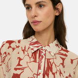 Yerse – 44840-181 – Camisa estampada de manga corta con lazo en el bajo - Mujer