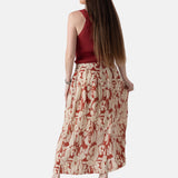 Yerse – 44841-181 – Falda midi estampada de viscosa con bolsillos - Mujer