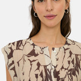 Yerse – 44842-113 – Vestido estampado midi con forro sin mangas - Mujer