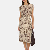 Yerse – 44842-113 – Vestido estampado midi con forro sin mangas - Mujer