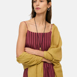 Yerse – 44847-288 – Vestido color berenjena de tirantes con escote recto y forro interior - Mujer