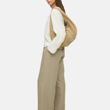 Yerse – 44854-1 – Camisa blanca de manga larga 100% cáñamo - Mujer