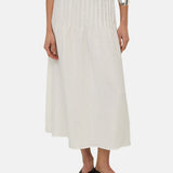 Yerse – 44861-1 – Falda midi blanca de cáñamo - Mujer