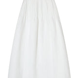 Yerse – 44861-1 – Falda midi blanca de cáñamo - Mujer