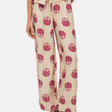 Yerse – 44869-179 – Pantalones estampado con bolsillos y cordón con efecto arrugado - Mujer