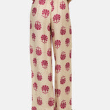 Yerse – 44869-179 – Pantalones estampado con bolsillos y cordón con efecto arrugado - Mujer