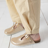 Yerse - 44874-3 – Pantalones beige con cintura elástica 100% algodón - Mujer