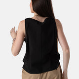 Yerse – 44881-37 – Top negro sin mangas con escote redondo - Mujer