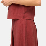 Yerse – 44881-63 – Top terracota sin mangas de escote redondo - Mujer