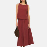 Yerse – 44881-63 – Top terracota sin mangas de escote redondo - Mujer