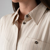 Yerse – 44882-202 – Vestido de rayas con cuello camisero - Mujer