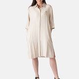 Yerse – 44882-202 – Vestido de rayas con cuello camisero - Mujer