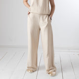 Yerse – 44883-202 – Pantalones wide leg de rayas - Mujer