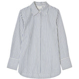 Yerse – 44886-202 – Camisa oversize de rayas con cuello camisero 100% algodón orgánico - Mujer