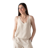 Top crema de tirantes para mujer de Yerse – Estilo y confort Konestilochic