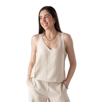 Top crema de tirantes para mujer de Yerse – Estilo y confort Konestilochic