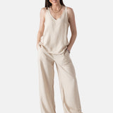 Yerse – 44888-202 – Top de tirantes con escote de pico y estampado de rayas - Mujer