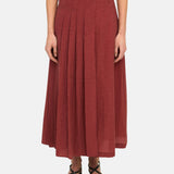 Yerse – 44889-63 – Falda midi de doble capa color terracota - Mujer